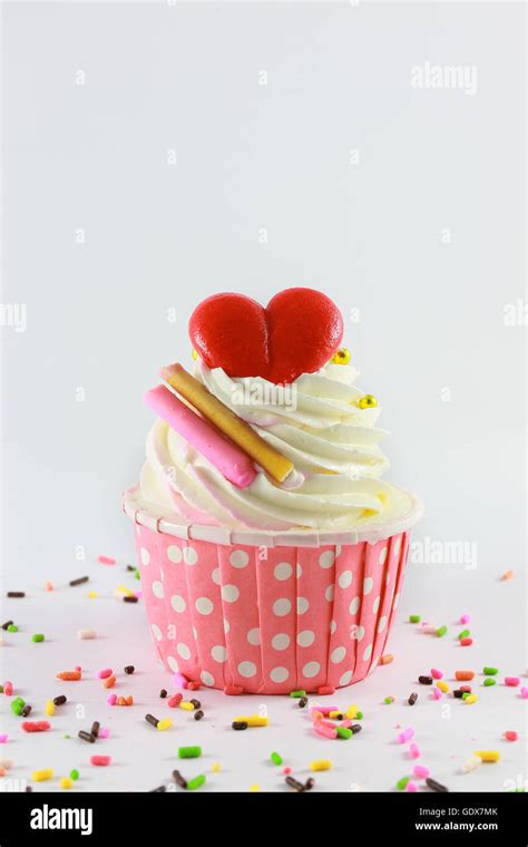 Cupcake On White Background Stock Photo Alamy