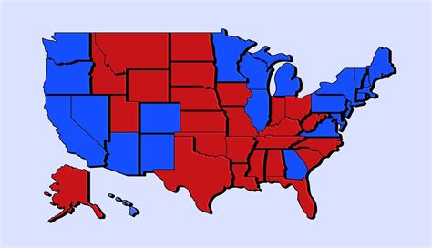 Current Political Map Of Usa - United States Map