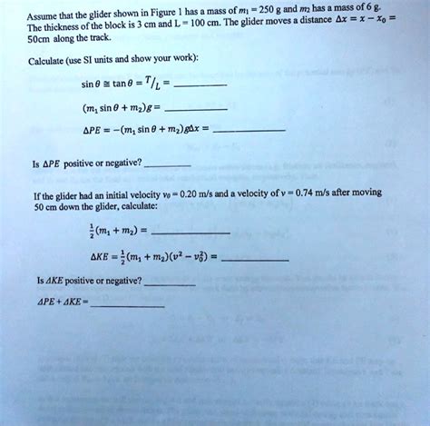 Solved Mass Of M1 250 G And M Has Mass Of 6 G Assume That The Glider Shown In Figurc Has Cm