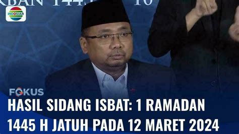 Hasil Sidang Isbat Pemerintah Tetapkan Awal Ramadan Jatuh Pada 12