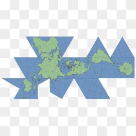 Dymaxion Map Projection - Dymaxion Map Png, Transparent Png - vhv