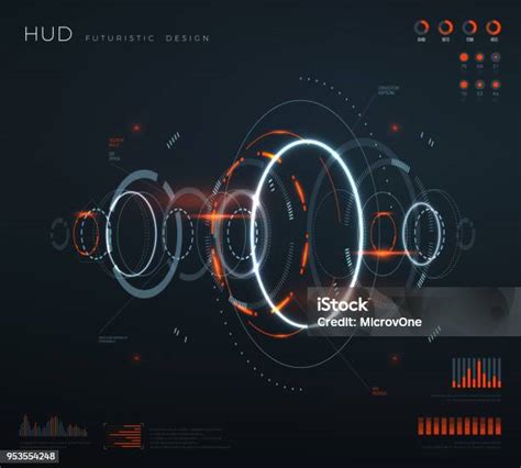 Antarmuka Hud Virtual Futuristik Layar Digital Teknologi Dengan Panel