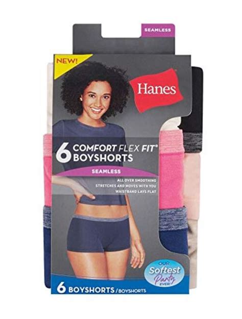 Buy Hanes Womens Comfort Flex Fit Seamless Boyshort Panty Pack Of 6 Online Topofstyle