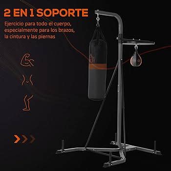 HOMCOM Sacos De Boxeo Con Soporte Regulable En Altura En 48 OFF