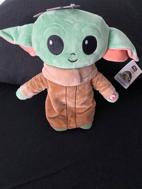 Star Wars Baby Yoda Grogu Mandalorian Kuscheltier Leucht 25cm Neu In