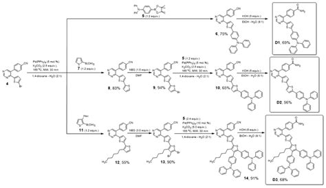 Scheme 2 Synthetic Route To The Dyes D1 D3 Download Scientific Diagram