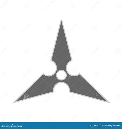 Throwing Star Ninja Shuriken Vector Flat Icon Kill Fun Antique Seam