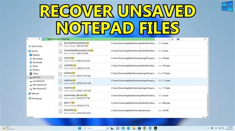 How To Recover An Unsaved Notepad File In Windows 2023 EASY YouTube