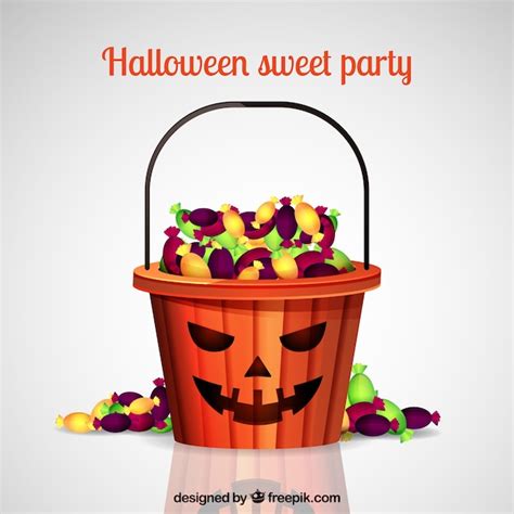 Halloween candy bucket | Free Vector