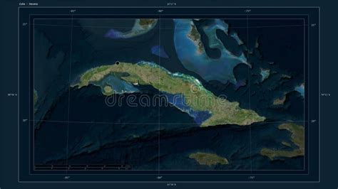 Cuba Highlighted - Composition. High-res Satellite Stock Illustration ...