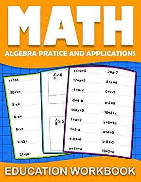 Math Education Workbook Algebra Practice Workbook For Grades