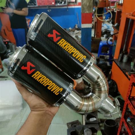 Jual Knalpot Akrapovic Doble Cabang Slip On R Mt Cbr Rr Z