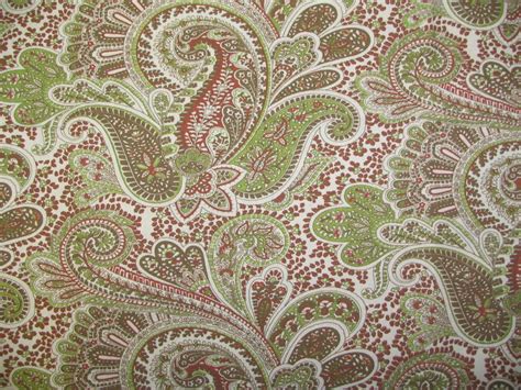 Premier Prints Paisley Zumin Rust Natural Fabric