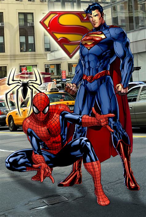 Superman And Spider Man By Superman3d On Deviantart