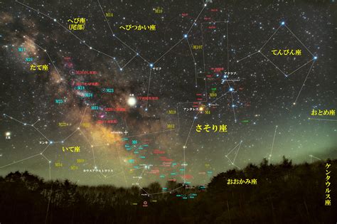 さそり座の天体と位置がわかる星図や写真｜天体写真ナビ