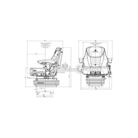 GRAMMER Traktor Sitz Maximo Evolution Dynamic Maximo XT Fendt 50mm