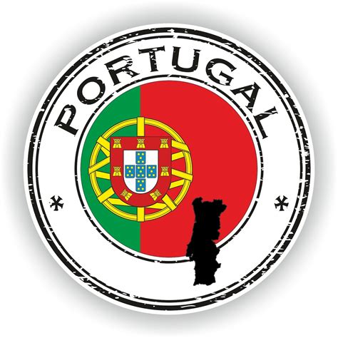 Portugal Seal Sticker Round Flag For Laptop Book Fridge Guitar