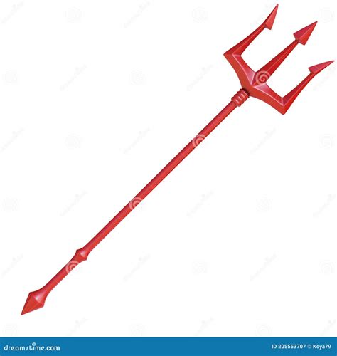 Devil`s Trident, Design Element for Devil`s Costume 3d Rendering Stock ...