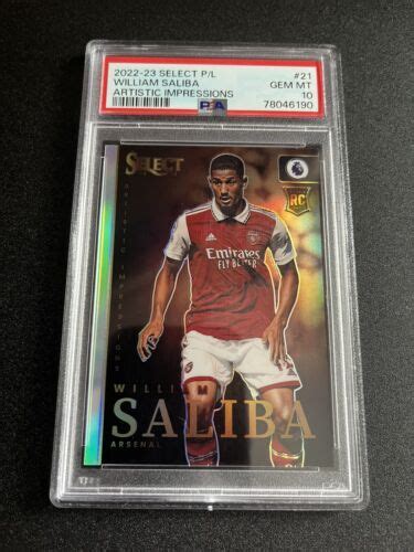 William Saliba 2022 23 Select EPL Artistic Impressions SSP RC Rookie