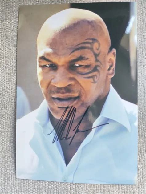 Genuine Signed 6andx9and Photo Mike Tyson Boxing Sportsman Films