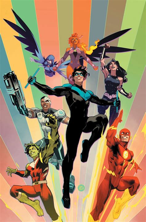 Artwork Titans Together Titans 1 Variant Cover By Dan Mora Rdccomics