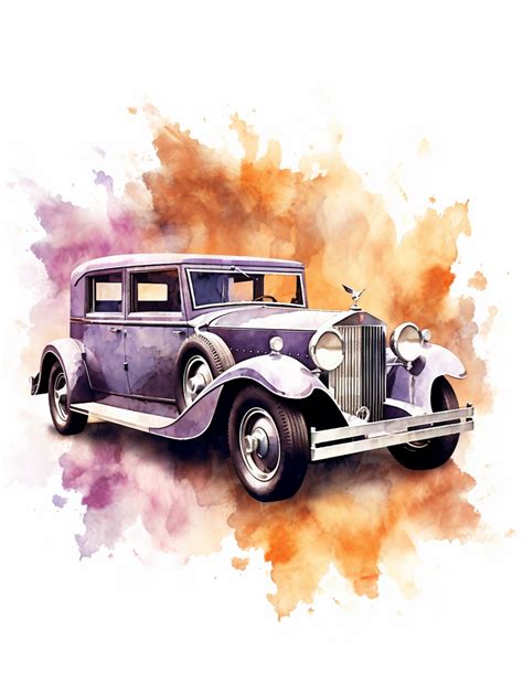 Vintage car watercolor art | Car painting, Nature art painting ...