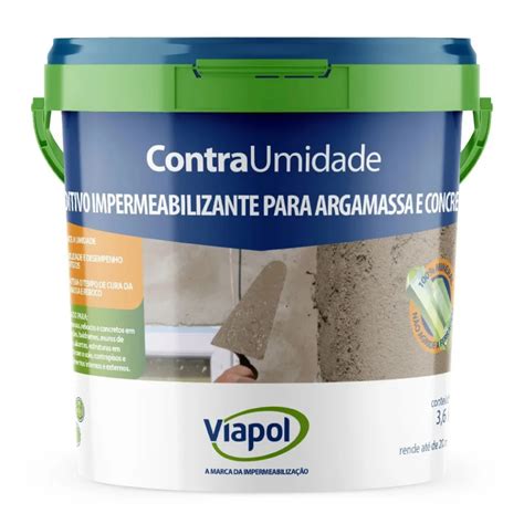 Contra Umidade Aditivo Impermeabilizante Para Argamassa E Concreto L