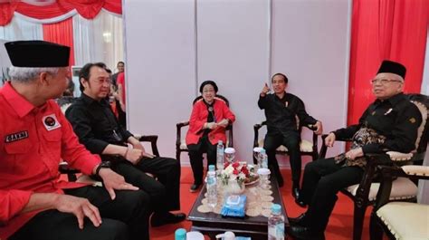 Hadir Bersama Maruf Amin Di Acara Bulan Bung Karno Jokowi Megawati