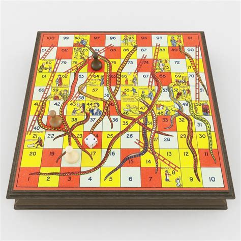 Snakes And Ladders Board Game D Model Turbosquid