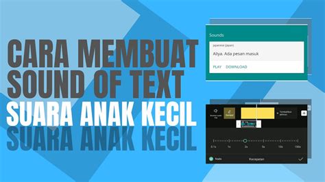 Sound Of Text Suara Anak Kecil Begini Cara Membuat Nya Untuk Nada