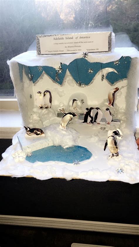 Penguin diorama | Christmas props, Diy arts and crafts, Penguins project