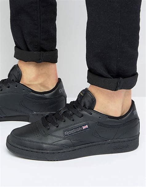 Reebok Club C Leather Sneakers In Black Ar0454 Asos