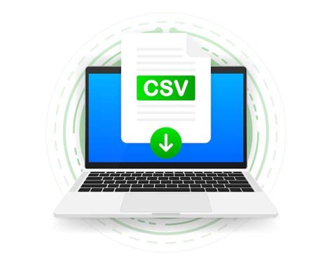 Descargue El Archivo De Icono Csv Con Etiqueta En La Pantalla De La