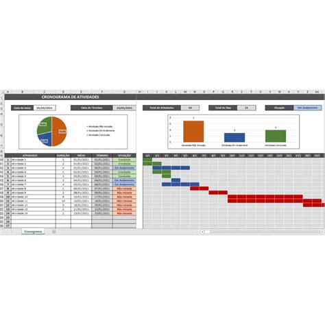 Planilha Excel Controle De Tarefas Controle Atividades Ello Criativo