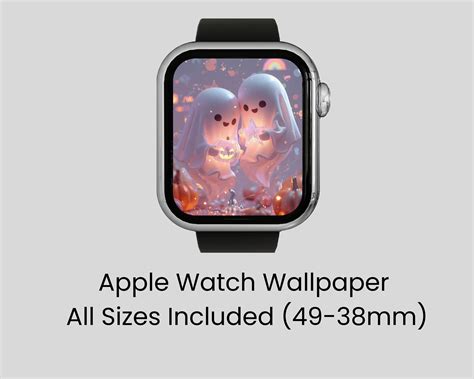 Kawaii Ghost Duo Apple Watch Wallpaper | Purple Pumpkin, Stars