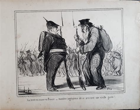 Honor Daumier Lev E Russie Lithographie Originale Sur Blanc