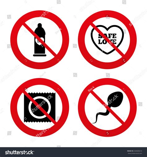 No Ban Stop Signs Safe Sex Stock Vector 260686610 Shutterstock