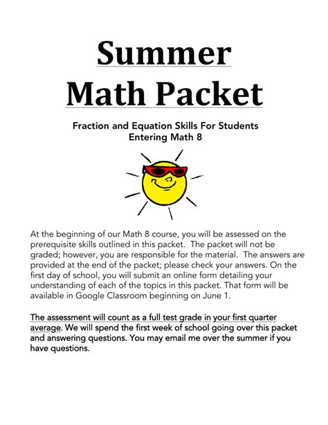 Fractions Packet