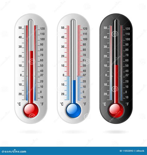 Thermometers Celsius And Fahrenheit Stock Vector Image 11853093