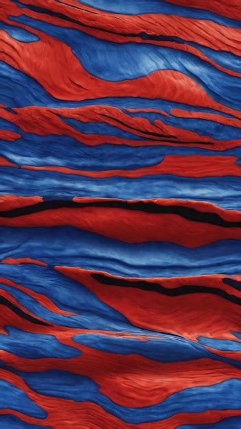 Premium Photo Classic Blue And Lush Lava Red Stripes Seamless Pattern