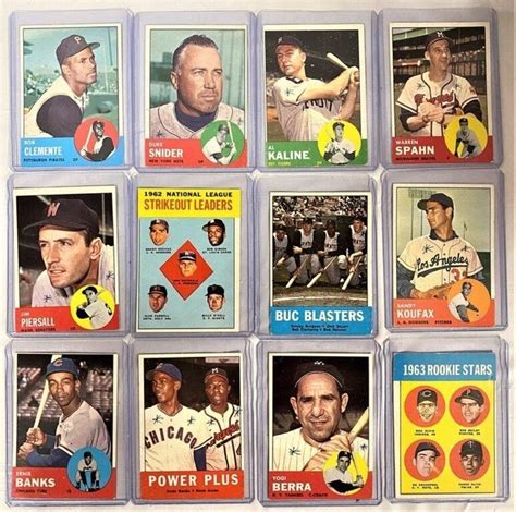 Twelve Vintage 1963 Baseball Cards Live And Online Auctions On