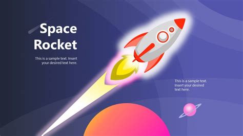 Space Rocket Diagonal Powerpoint Template Slidemodel