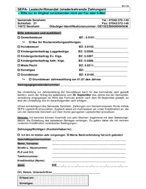 Ausfüllbar Online Bitte nur im Original zurcksenden nicht per Fax oder