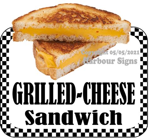 Grilled Cheese Sandwich Decal Food Truck Concession Vinyl Sticker Bw