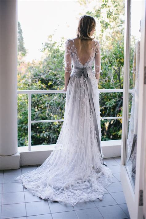 Grey Wedding Gown Bride Wedding