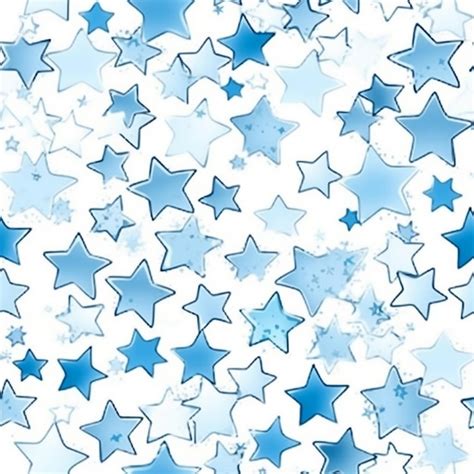 Premium Photo | Blue stars on a white background. seamless pattern with ...