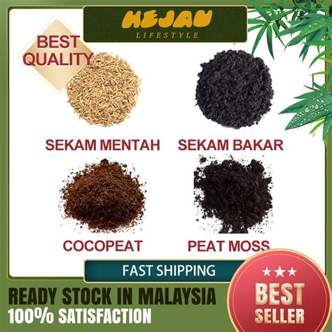 24H SHIP OUT500G 1KG Sekam Hitam Bakar Halus Cocopeat Halus Sekam