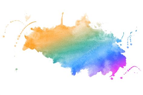 Rainbow Colors Watercolor Stain Texture Background Design Vibrant