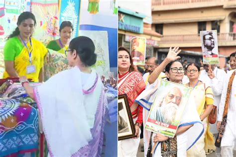 cm mamata banerjee buys sarees punjabis    group stalls