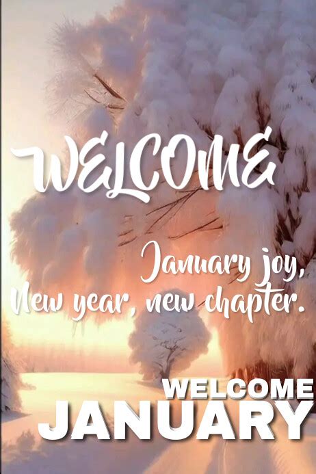 Welcome January Template Postermywall